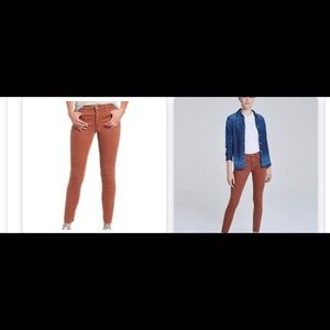 AG jeans -rust color  legging super skinny jeans